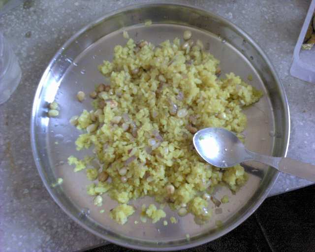 Poha made from flattened rice