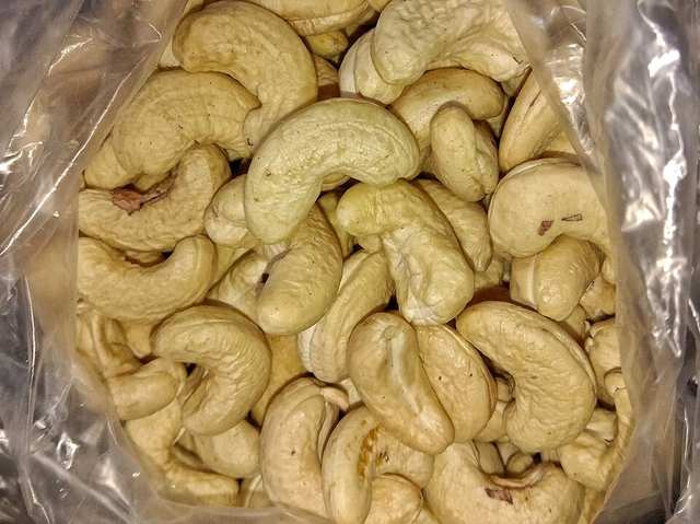 Cashew nuts in West Bengal of India